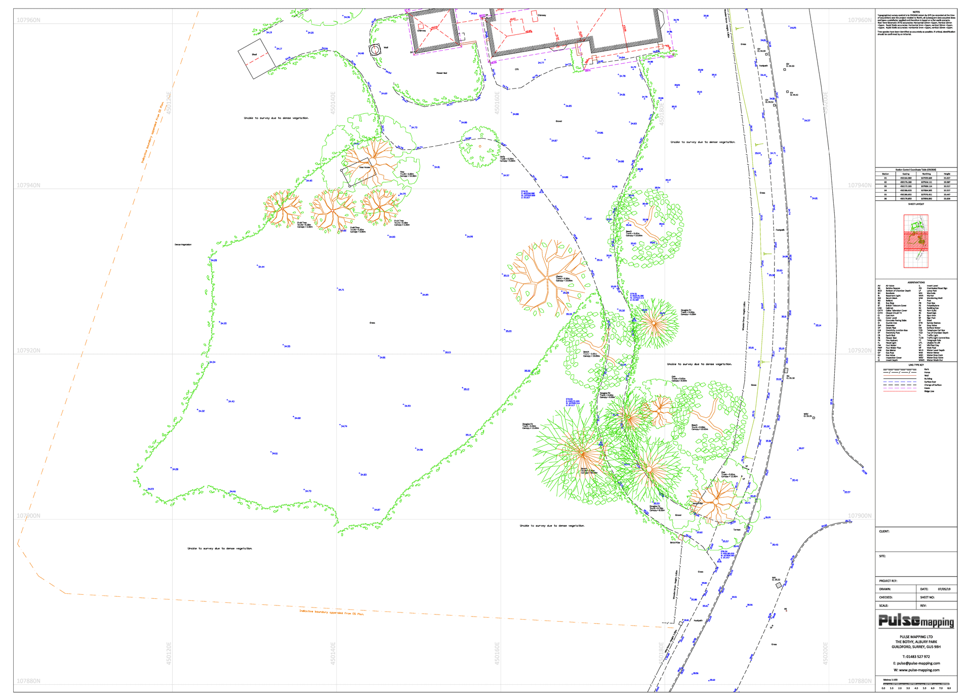 Topographic Survey of property and carriageway