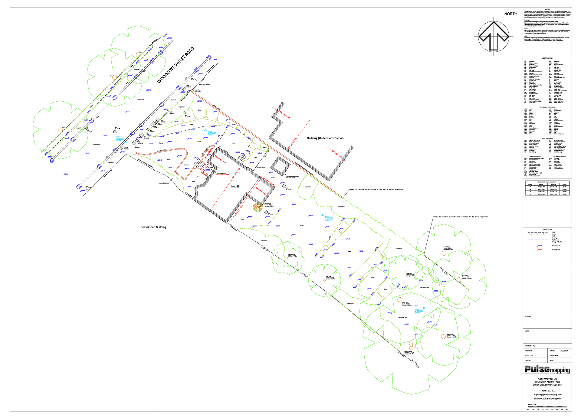 Topo survey of a residential property